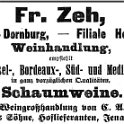 1901-10-18 Hdf Weinhandlung Zeh